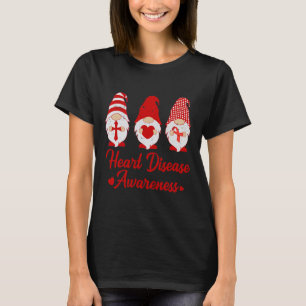 Tu Red Ribbon Gnome Heart Disease Awareness Costum T-shirt