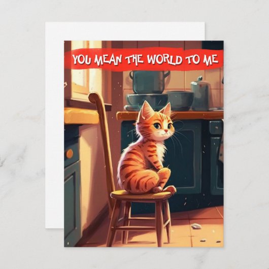 "Tu représentes le monde pour moi" Carte d'amour p (Devant / Derrière)