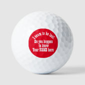 Tu sais ? Des balles de golf ? (Recto)