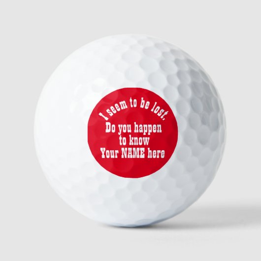 Tu sais ? Des balles de golf ? (Recto)