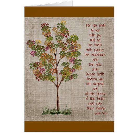 Tu sortiras avec Joy Isaïe 55 vers (Devant)