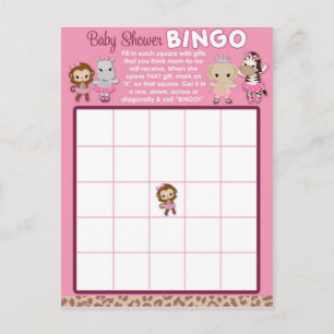 Tu Tu Schattige Ballerina Baby shower BINGO kaarte Uitnodiging Briefkaart