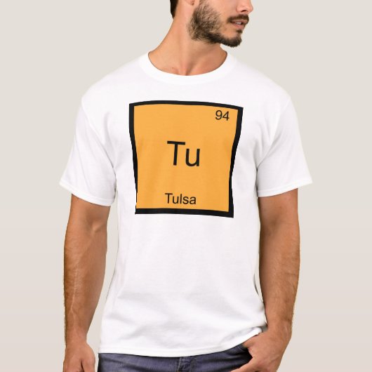 Tu - Tulsa City Chimie Élément Symbole T-shirt (Devant)
