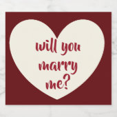 tu vas m'épouser Sparkling Wine étiquette (Étiquettes simples)