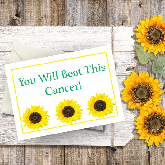 Tu Verras Ce Cancer ! Carte Sunflower