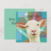 Tu Veux Ça ! Carte de voeux de chèvre blanche (Devant / Derrière)