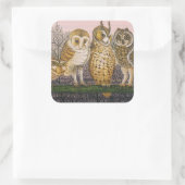 Tu-whit Tu-whooing Vierkante Sticker (Tas)