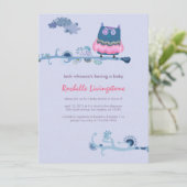 Tu whit whooo Boy Baby shower Invitation (Debout devant)