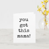 Tu Y Arrives Maman, Carte De Congé De Maternité (Fleur jaune)