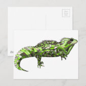 Tuatara Green Briefkaart (Voorkant / Achterkant)