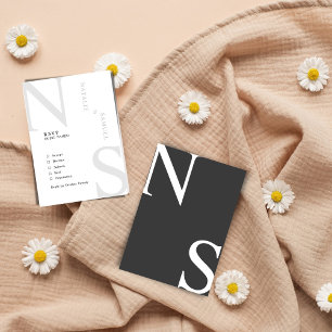 Tuatara Minimalistisch & Elegant Bold Initialen Br RSVP Kaartje