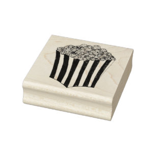 Tub of Popcorn Movie Theater Carnival Junk Food Rubberstempel