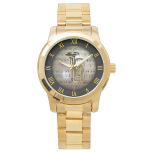 Tuba ~ Achtergrond "The Musical Planet" * ~ Horloge