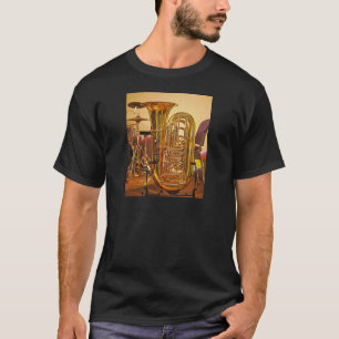 Tuba brass muziekinstrument t-shirt