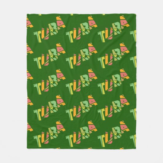 Tuba Cracked Text Fleece Deken (Voorkant)