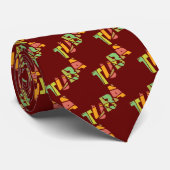 Tuba Cracked Text Stropdas (Opgerold)