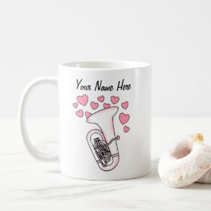 Tuba Custom Wedding Mug Tubaist Musicien en laiton