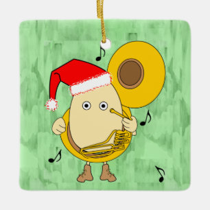 Tuba Egghead Keramisch Ornament