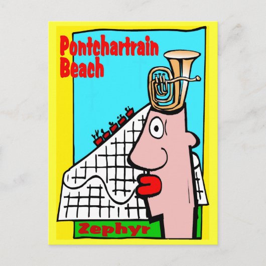 Tuba Head herinnert Pontchartrain Beach Briefkaart (Voorkant)