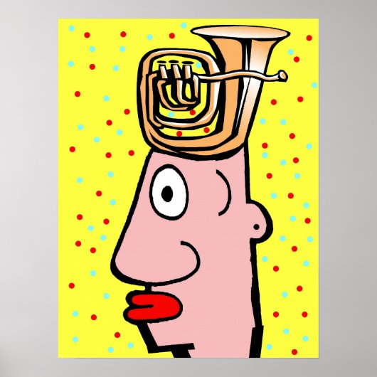 Tuba Head Poster (Voorkant)
