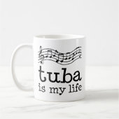 Tuba is mijn leven koffiemok (Links)