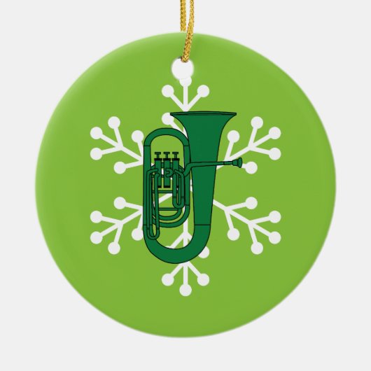 Tuba-kerstversiering Keramisch Ornament (Voorkant)