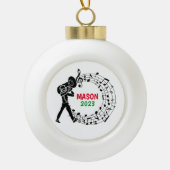 Tuba Marching Band Kerst Ornament (Voorkant)
