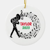 Tuba Marching Band Kerst Ornament (Voorkant)