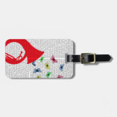 Tuba met Butterflies Bagagelabel (Voorkant horizontaal)