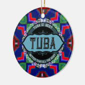 Tuba Music Note Circle Keramisch Ornament (Links)