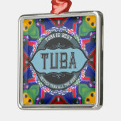 Tuba Music Note Circle Metalen Ornament (Links)