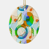 Tuba Music Note Fragmenten Keramisch Ornament (Rechts)