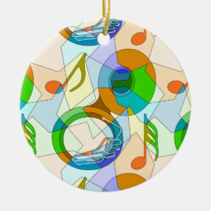 Tuba Music Note Fragmenten Keramisch Ornament