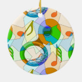 Tuba Music Note Fragmenten Keramisch Ornament (Achterkant)