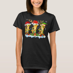 Tuba Music Xmas met grappige kerstverlichting T-shirt