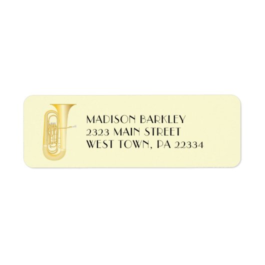 Tuba Musician Band Teacher Label (Voorkant)