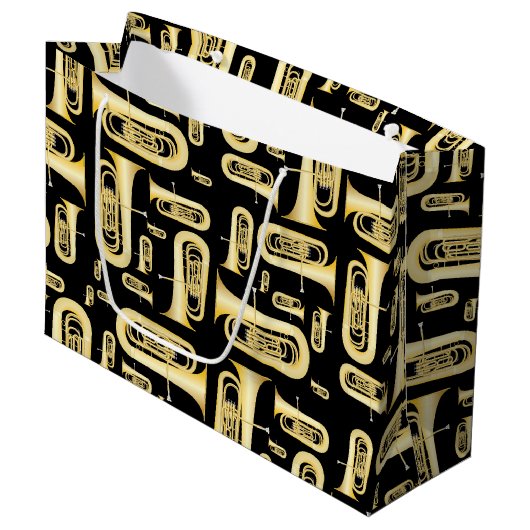Tuba Musician Band Teacher Large Cadeau Sac (Devant Angle)