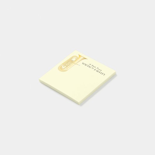 Tuba Musician Band Teacher Post-it Notes (Schuin)