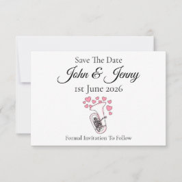 Tuba Musician Wedding Save The Date