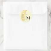 Tuba musicien de bande enseignant Sticker classiqu (Sac)