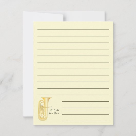 Tuba Musicien Groupe enseignant Carte de remerciem (Dos)