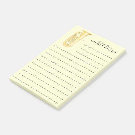 Tuba Muziekdocent Post-it® Notes (Schuin)