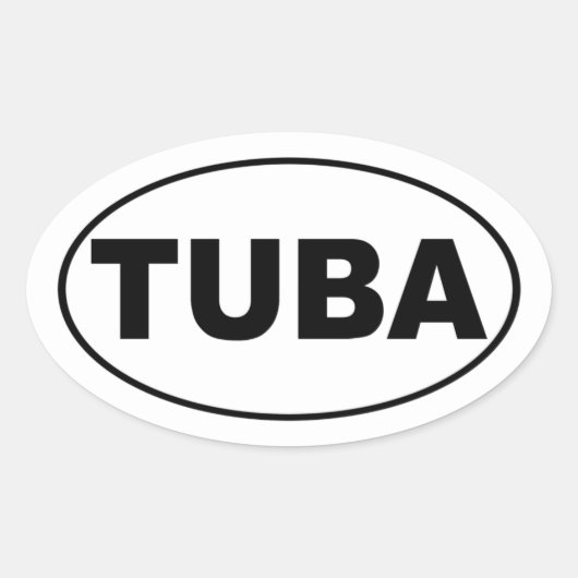 Tuba Ovale Sticker (Voorkant)