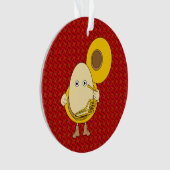 Tuba Player Egghead Ornament (voorkant)