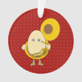 Tuba Player Egghead Ornament (voorkant)