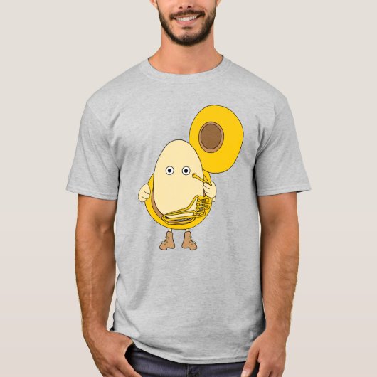 Tuba Player Egghead T-shirt (Voorkant)