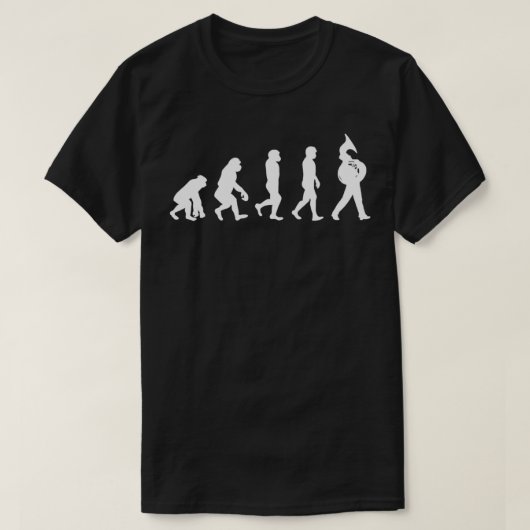 Tuba Player Evolution Marching Band T-shirt (Design voorkant)