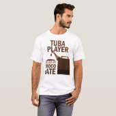 Tuba Player (Funny) Chocolate T-shirt (Voorkant volledig)