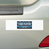 Tuba Player-selectiekader Bumpersticker (Op auto)