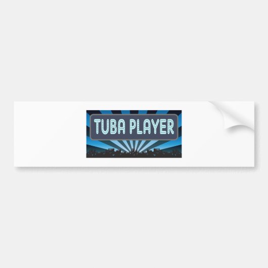 Tuba Player-selectiekader Bumpersticker (Voorkant)